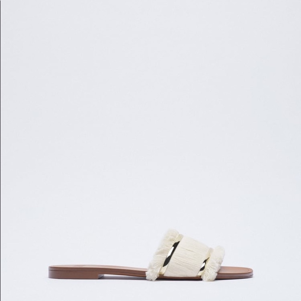 FRINGED FLAT SANDALS - Picture 3 of 7